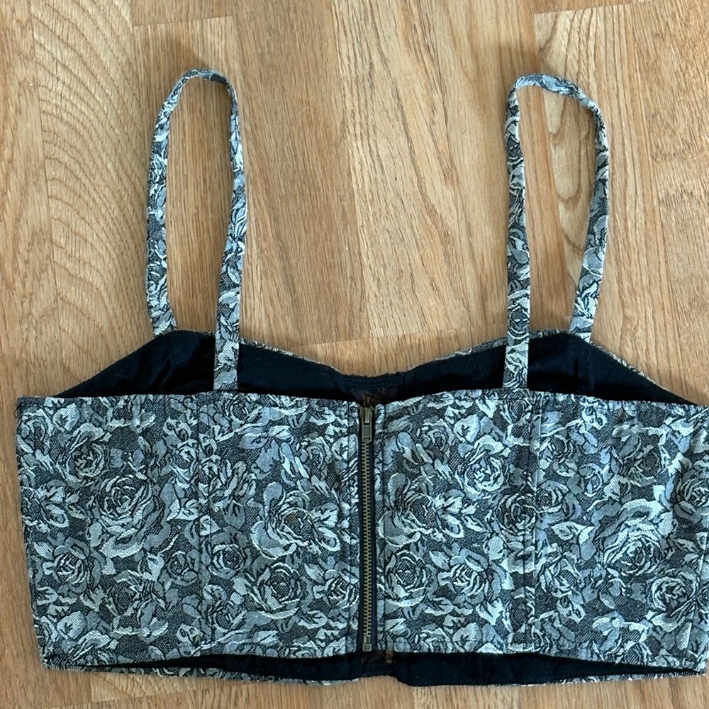 Urban Outfitters Pins & Needles Black & Cream Lace Bralette BraletteTop - Picture 3 of 7